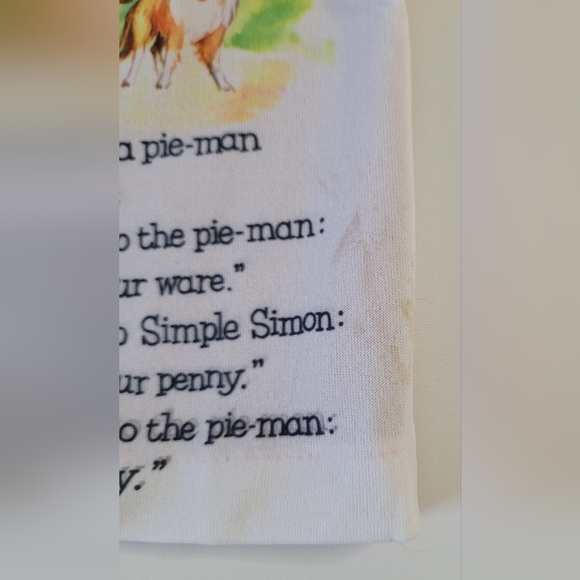 Vintage 1975 Simple Simon "Pie Man" Mother Goose Shirt Size 2T - Picture 7 of 7